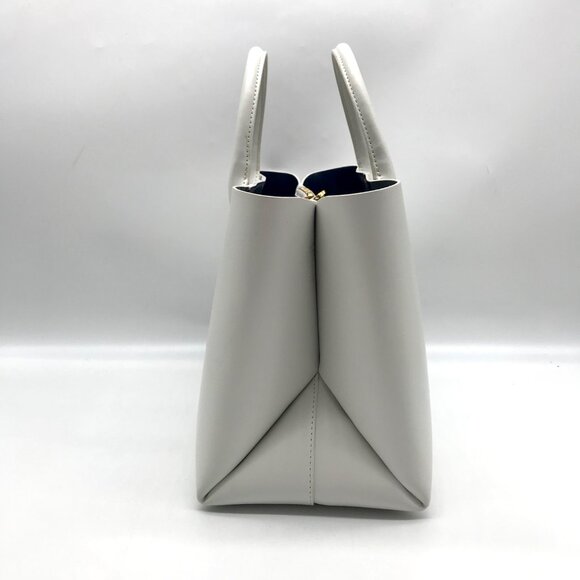 Mansur Gavriel White Leather Convertible Satchel - Picture 3 of 12